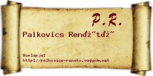 Palkovics Renátó névjegykártya
