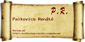 Palkovics Renátó névjegykártya